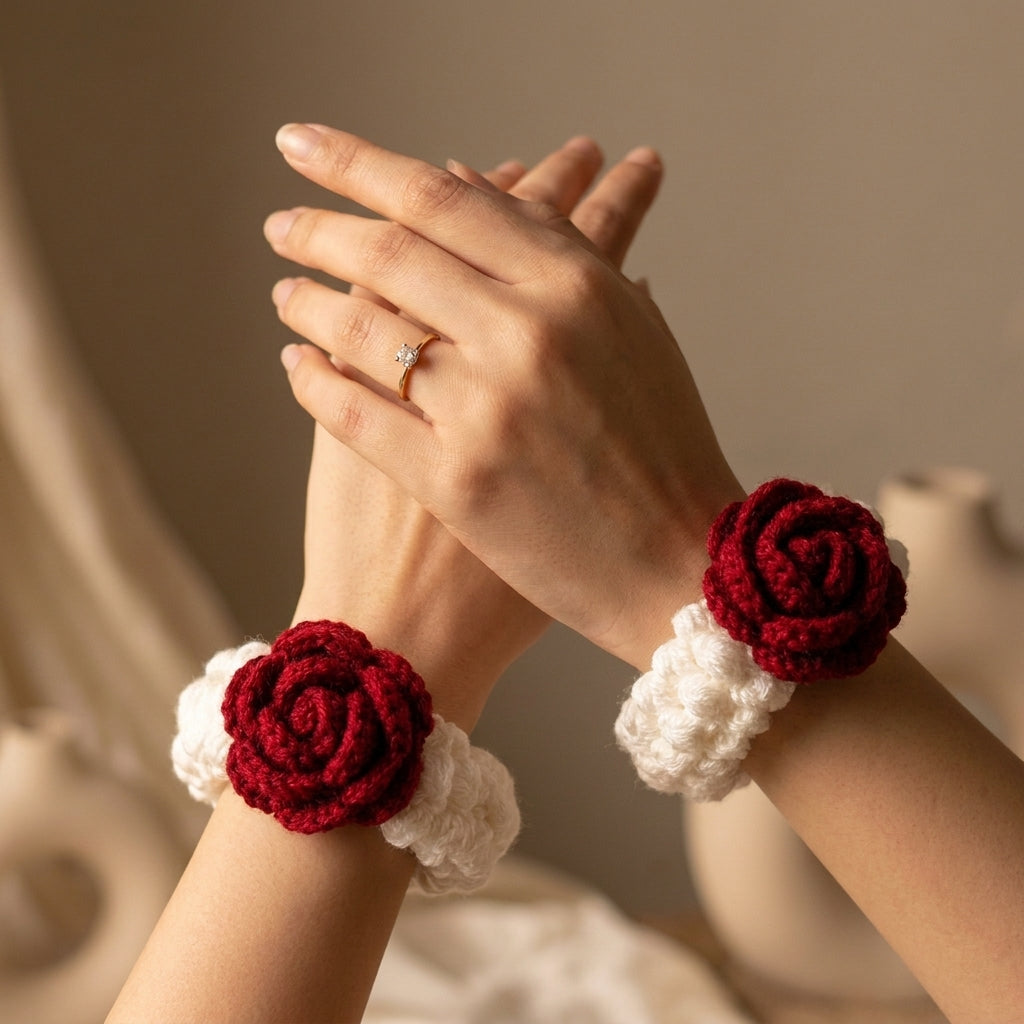 Handmade Crochet Floral Gajra