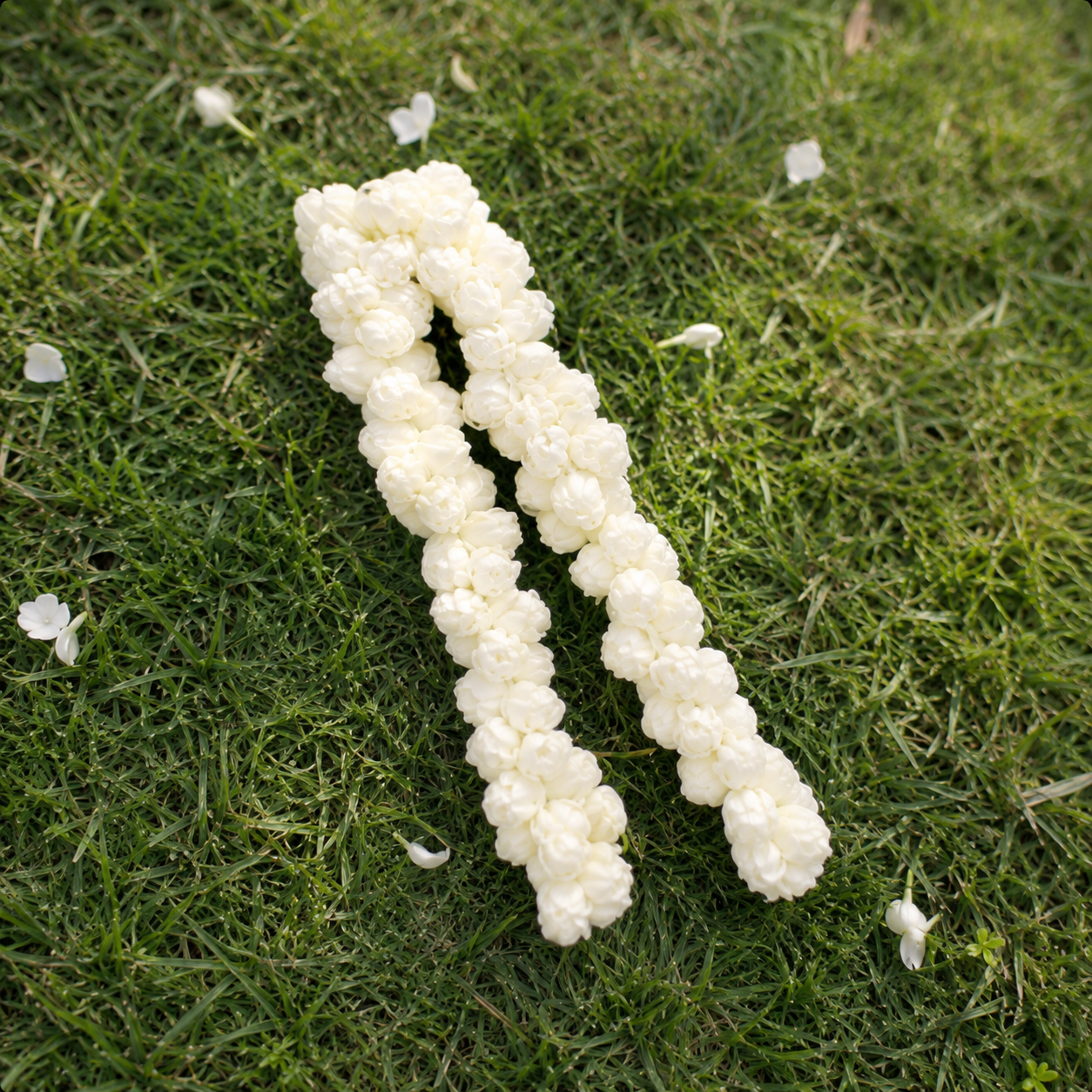 Elegant White Floral Hair Crochet Gajra for Women