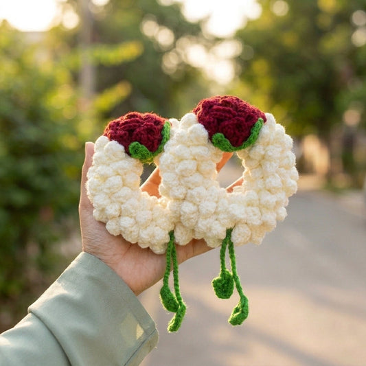 Handmade Crochet Rose Hand Gajra